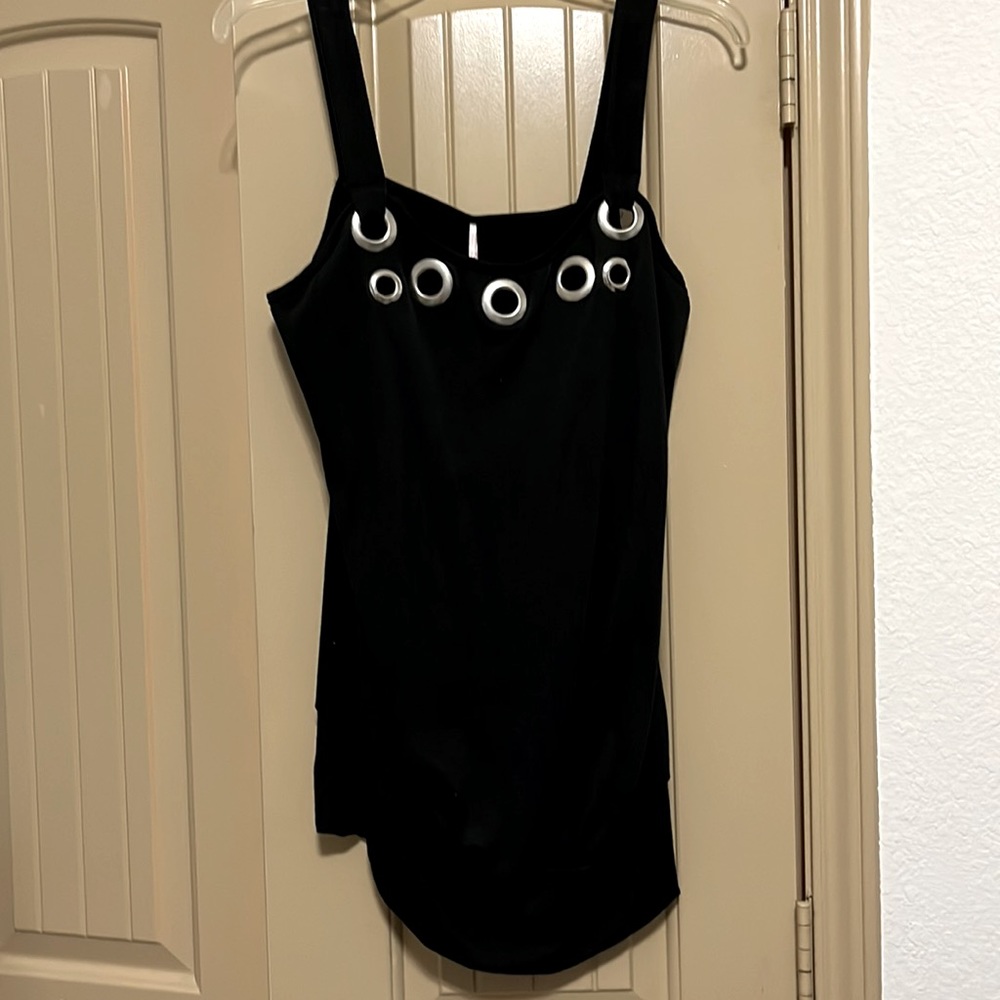Bohemian Black Tank Top, size L